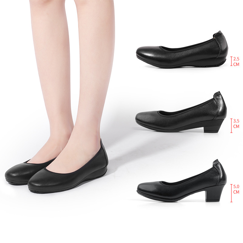 Work shoes high heels for leather shoes, footwear, plus size, wholesale